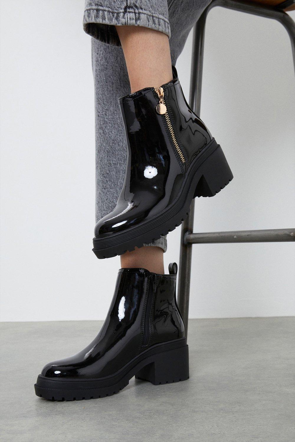 Dorothy perkins patent clearance boots